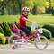 Girls Bike with Basket Doll Seat and Training Wheels Adjustable Pink Bicycle for Kids 3-8